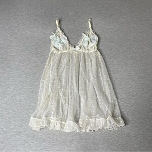 Victoria’s Secret Sexy Little Things “I Do” Vintage White Tulle Babydoll Dress